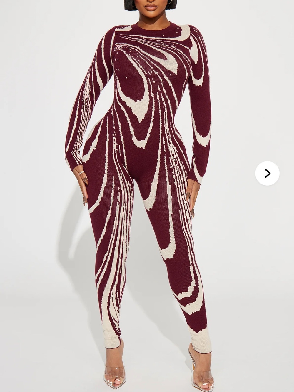 Darkest Secret Sweater Jumpsuit - Burgundy